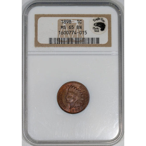 1898 Indian Head Cent - NGC MS 65 BN - Gem Uncirculated