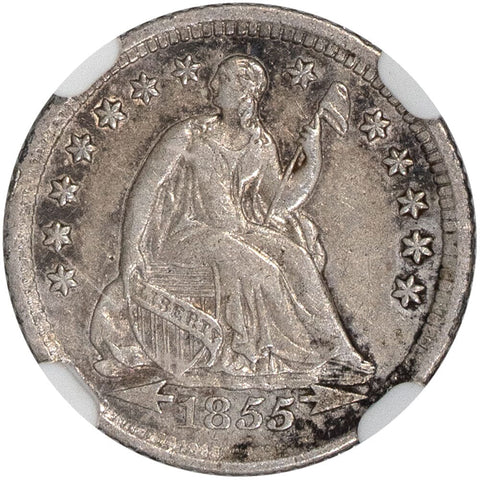 1855-O Arrows Seated Liberty Half Dime - NGC XF 40 - Extremely Fine