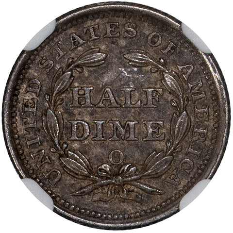 1857-O Seated Liberty Half Dime - NGC MS 62 - Nice Toned Uncirculated