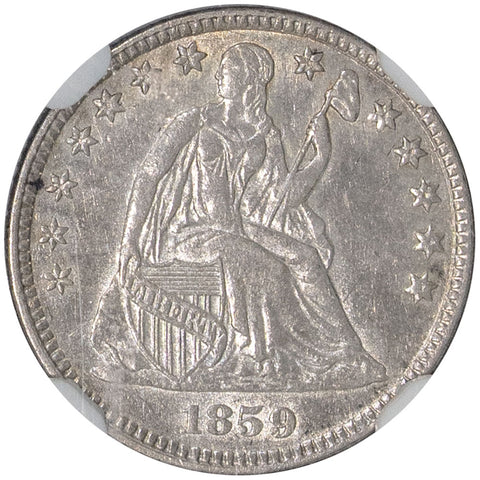 1859 Seated Liberty Half Dime - NGC AU 55 - About Uncirculated