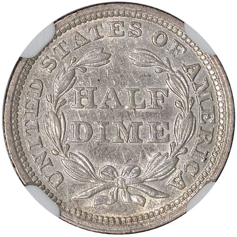 1859 Seated Liberty Half Dime - NGC AU 55 - About Uncirculated
