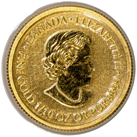 2015 1/10th oz .9999 Gold Canada "Devil's Brigade" Gold Coin - Gem BU in Mint Plastic