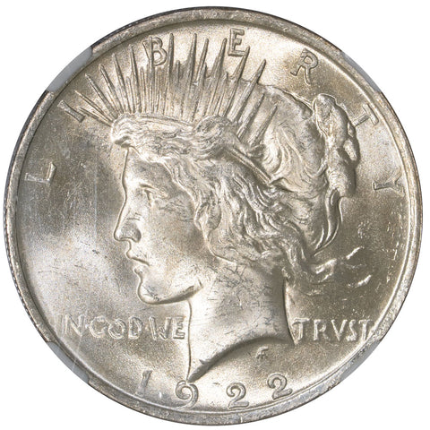 1922 Peace Dollar - NGC MS 63 - Choice Brilliant Uncirculated