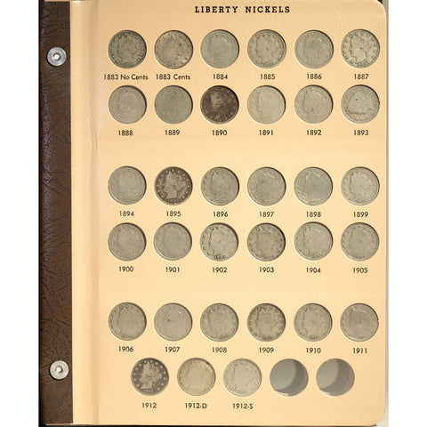 1883 - 1912 Liberty Head Nickel 33-Coin Set - AG to AU in Dansco Album