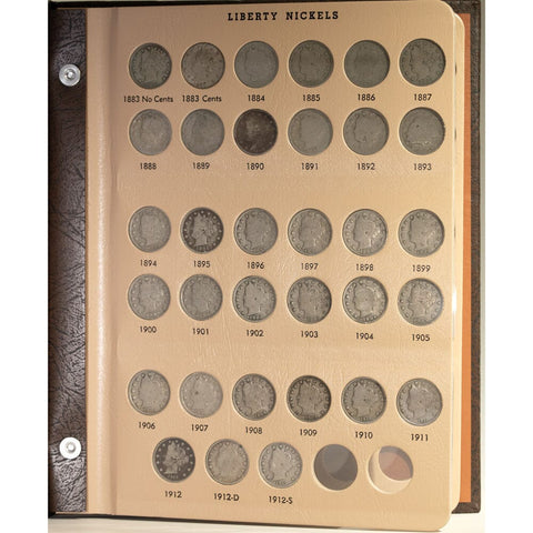 1883 - 1912 Liberty Head Nickel 33-Coin Set - AG to AU in Dansco Album