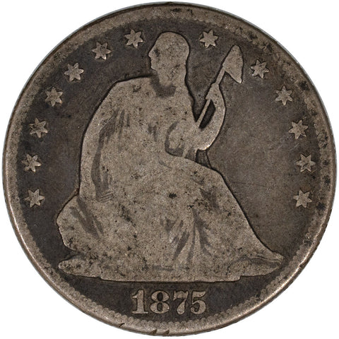 1875 Seated Liberty Half Dollar - Very Good