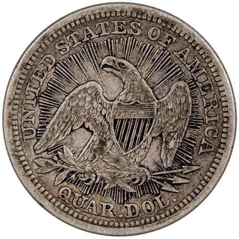1853 Arrows & Rays Seated Liberty Quarter - Very Fine