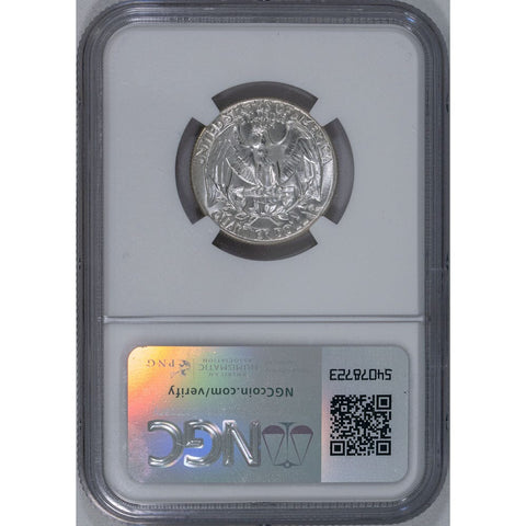 1963 Type B Reverse Silver Washington Quarter - NGC MS 64 - Choice Uncirculated
