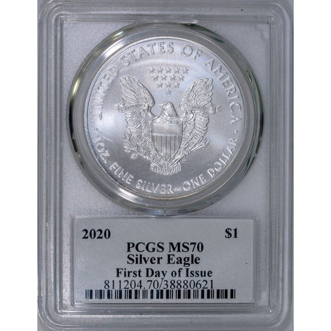 2020 American Silver Eagle - PCGS MS 70 FDOI - Cleveland Signature