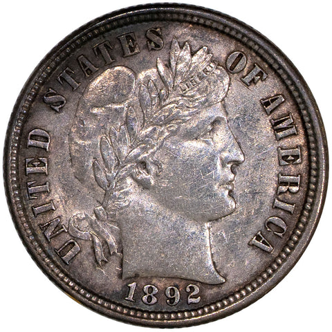 1892 Barber Dime - About Uncirculated