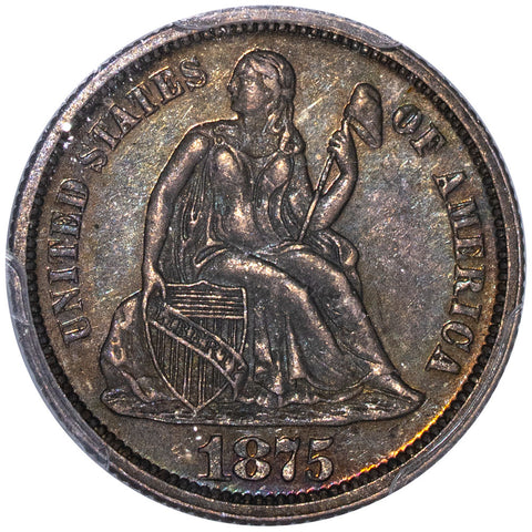 1875 Proof Seated Liberty Dime - PCGS PR64 - Toned Proof