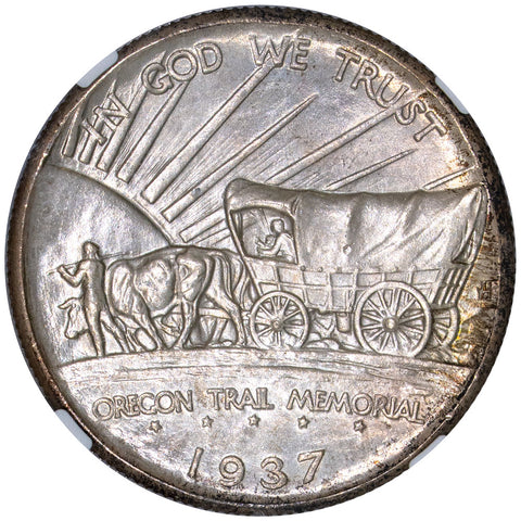 1937-D Oregon Trail Silver Commemorative Half Dollar - NGC MS 67 CAC - Premium Gem Uncirculated