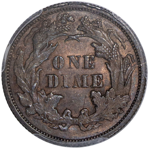 1876 Seated Liberty Dime - PCGS MS 63 CAC - Choice Toned Uncirculated