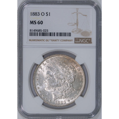 1883-O Morgan Dollar - NGC MS 60 - Brilliant Uncirculated