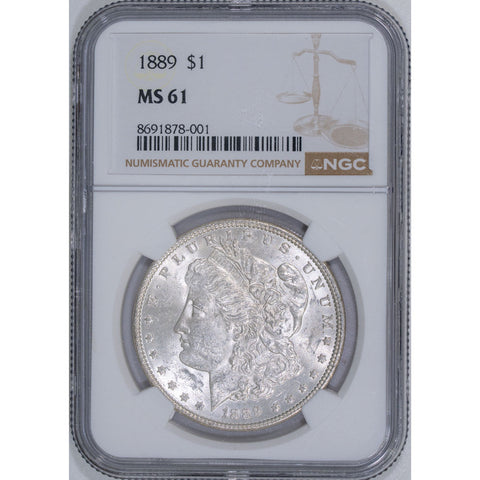 1889 Morgan Dollar - NGC MS 61 - Brilliant Uncirculated