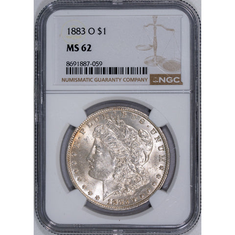 1883-O Morgan Dollar - NGC MS 62 - Brilliant Uncirculated
