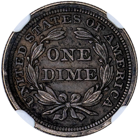 1858 Seated Liberty Dime - NGC AU 50 - About Uncirculated
