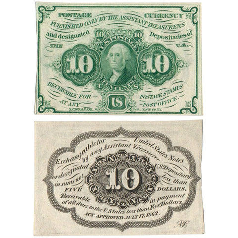 (1862-1863) 1st Issue 10¢ Fractional Fr. 1242 - Uncirculated