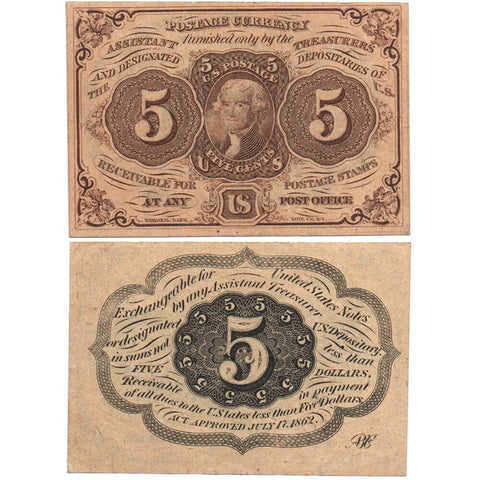 (1862-1863) 1st Issue 5¢ Fractional Fr. 1230 - About Uncirculated+