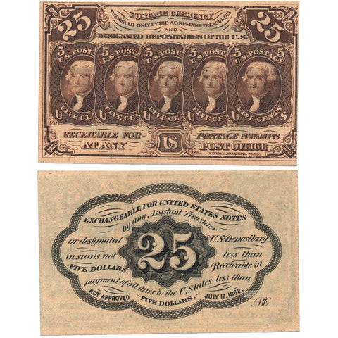 (1862-1863) 1st Issue 25¢ Fractional Fr. 1281 - Crisp Uncirculated