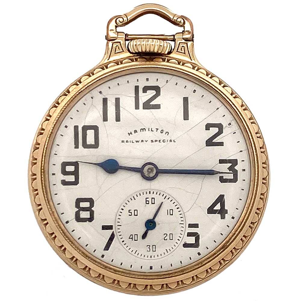 Hamilton 10k gold 2024 filled pocket watch