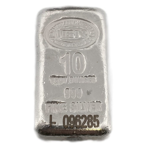 IGR 10 Oz .999 Silver Bar - In Plastic with Assay
