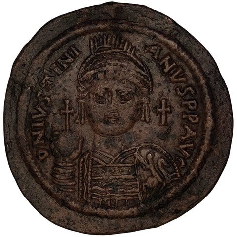 Byzantine Empire, Justinian I AE Follis Nicomedia Mint, AD 538/539 SB-201 - Very Fine