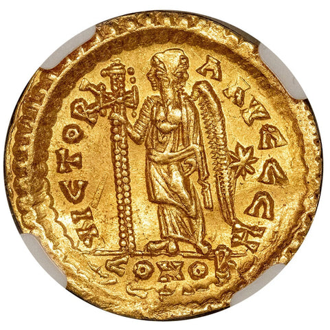 Eastern Roman Empire, Leo I AV Solidus, 457-474 AD, NGC Choice AU 5/2