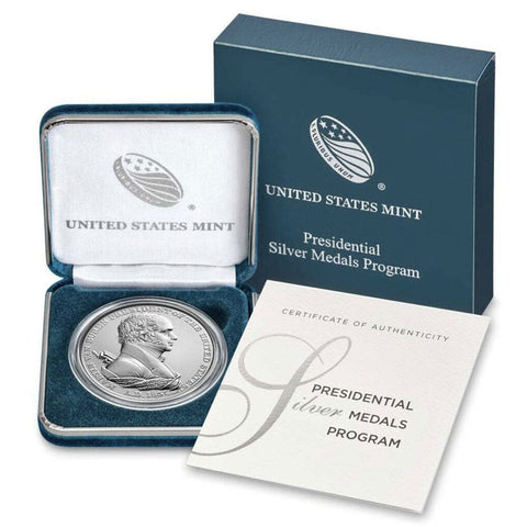 U.S. Mint Martin Van Buren 1oz Presidential Silver Medal - PQBU in OGP w/ CoA