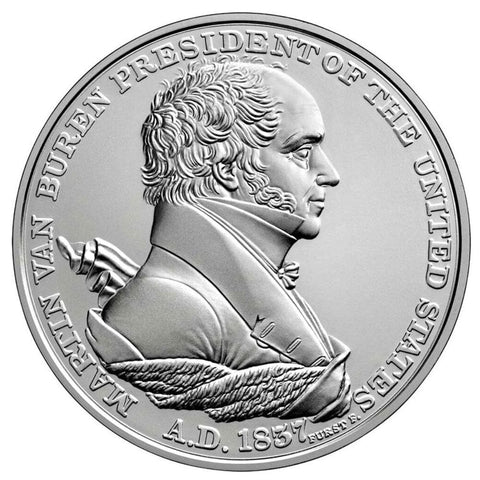 U.S. Mint Martin Van Buren 1oz Presidential Silver Medal - PQBU in OGP w/ CoA