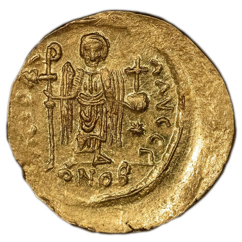 Byzantine Empire, Maurice Tiberius AV Solidus Constantinople Mint, 582-602 AD - Very Fine