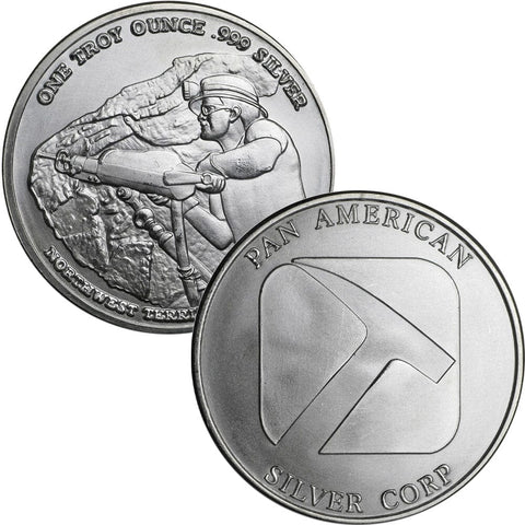 Pan-American Corp Silver Miner 1 oz .999 Silver Rounds
