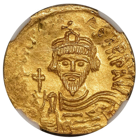 Byzantine Empire, Phocas AV Solidus Constantinople Mint, 602-610 AD, NGC Choice AU 3/2