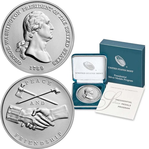 U.S. Mint George Washington Presidential Silver Medal - Gem Uncirculated in OGP