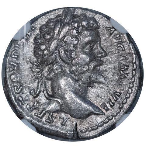 Roman Empire, Septimius Severus, AR Denarius, 193-211 AD - NGC Choice Very Fine
