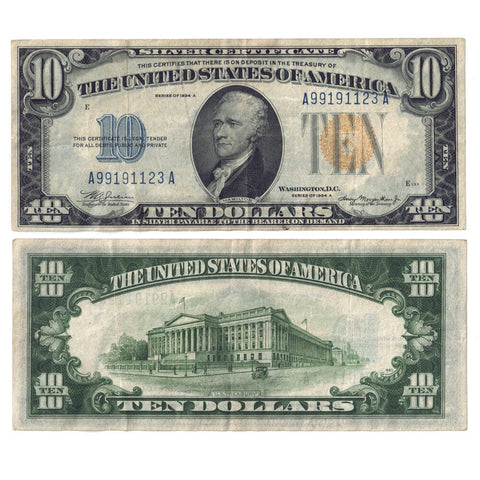 1934-A $10 North Africa Emergency Issue Silver Certificate, FR. 2309 - Very Fine