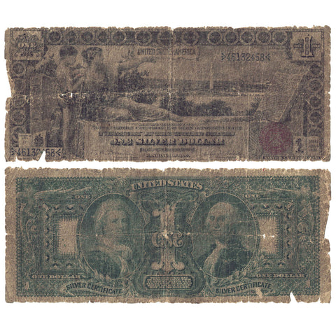 1896 $1 "Educational" Silver Certificate Fr. 225 - Fair
