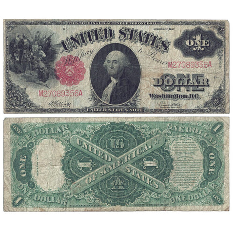1917 "Sawhorse" $1 Legal Tender Note - Fr. 37 - Choice Fine