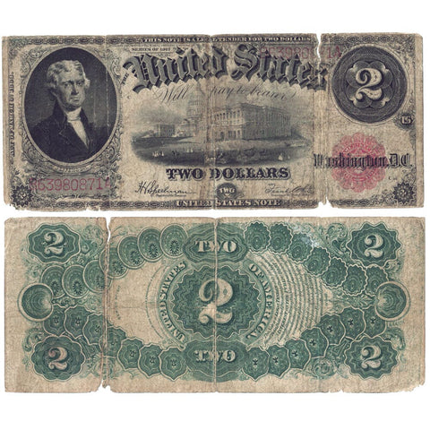1917 $2 Legal Tender Note Fr. 60 - Good