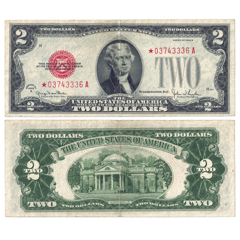 1928-G Red Seal $2 Legal Tender Star Note Fr. 1508* - Very Fine