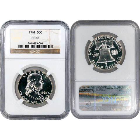 1961 Proof Franklin Half Dollar - NGC PF 68
