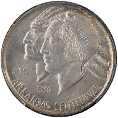 1938 Arkansas Silver Commemorative Half Dollar - PCGS MS 66 - Gem Uncirculated