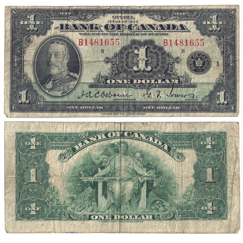 1935 Bank of Canada $1 Coyne/Towers (BC-1) - Fine