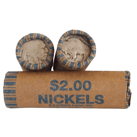 40-Coin Buffalo Nickel Rolls - Nice Good to VF/XF