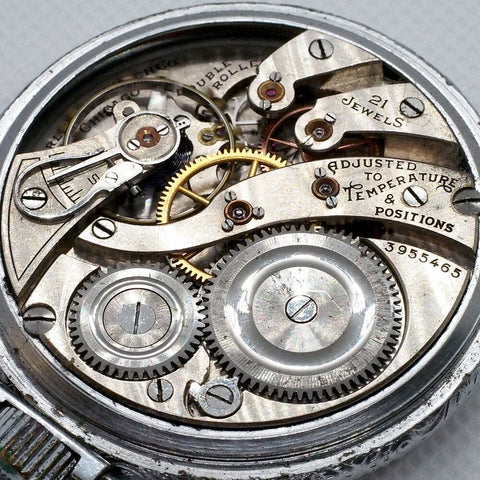 1921 Illinois/Burlington White Metal Pocket Watch - 21J, Grade 107, 16s Limited RR Grade