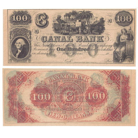 18__ $100 Canal Bank New Orleans, LA Remainder Note - Crisp Uncirculated