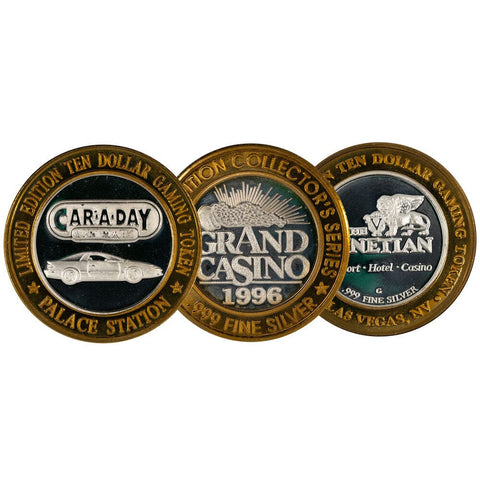 17 .999 Fine Silver Casino Gaming Tokens At Spot - .6ozt Per Token