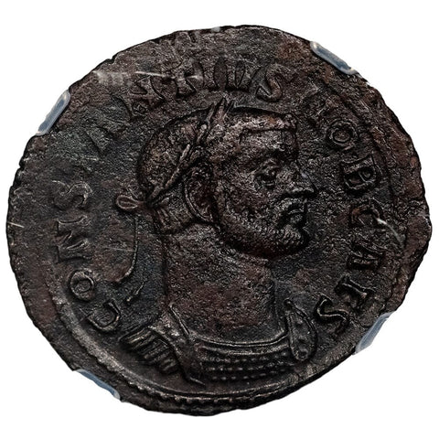 Roman Empire, Constantius I issued as Caesar BI Nummus 305-306 AD - NGC XF
