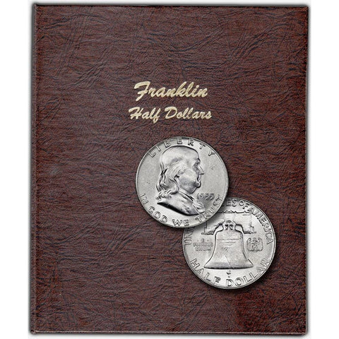 1948-1963 P-D-S Franklin Half Dollar Set Housed in Dansco Album - AU/BU