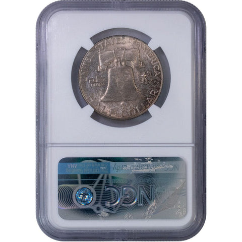 1955 Franklin Half Dollar - PCGS MS 66 FBL - Toned Gem Brilliant Uncirculated